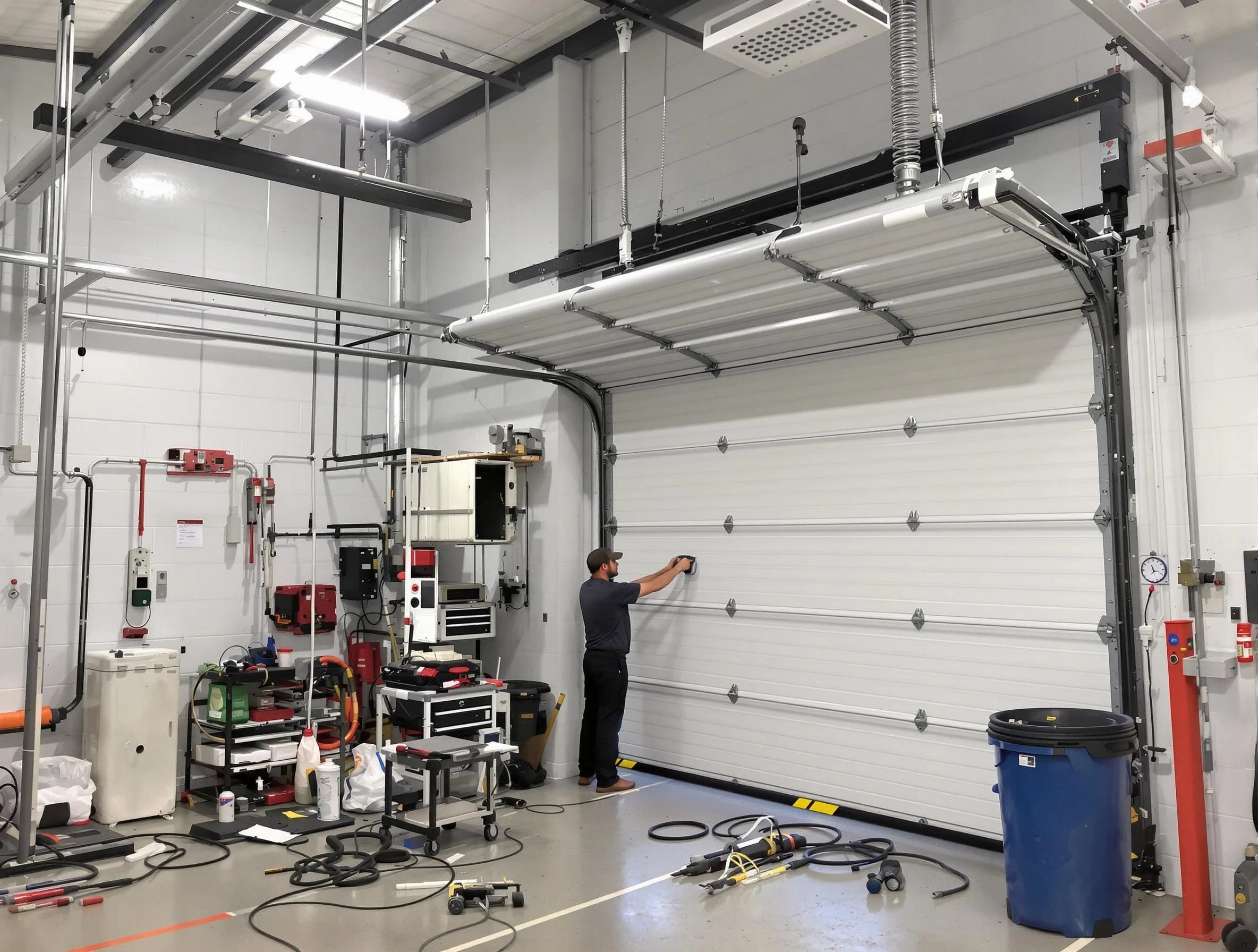 El Cerro Garage Door Repair certified technician performing commercial door repair at a El Cerro business facility