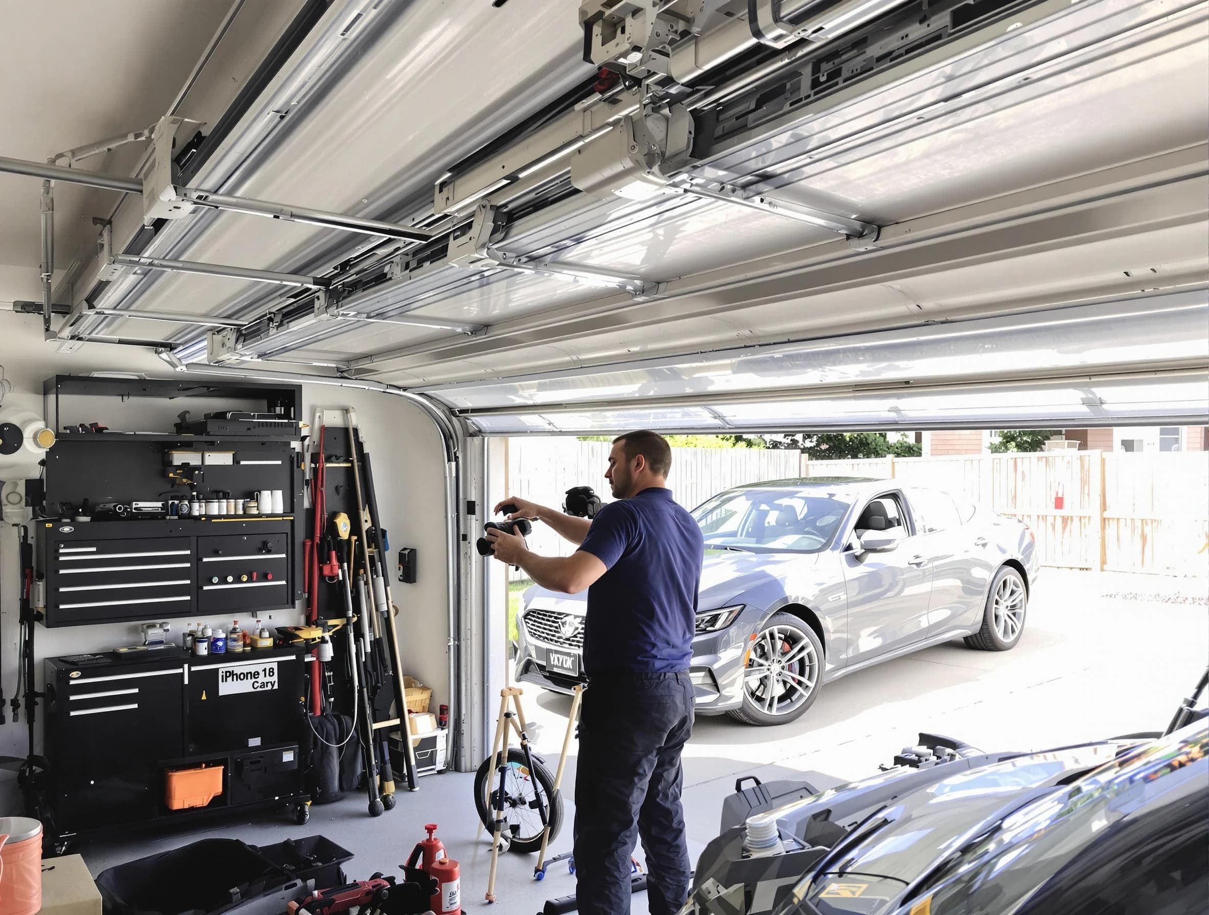 El Cerro Garage Door Repair technician fixing noisy garage door in El Cerro