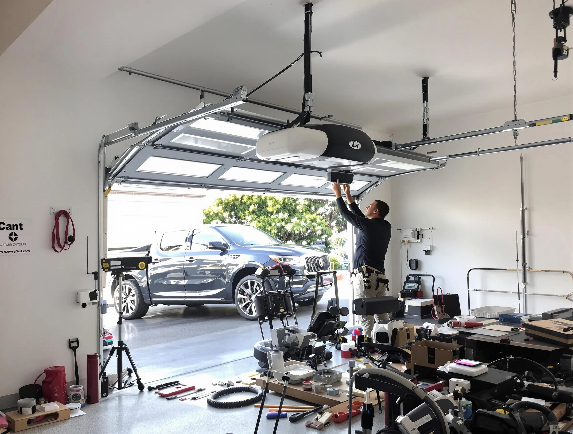 El Cerro Garage Door Repair specialist installing smart garage door opener system in El Cerro home