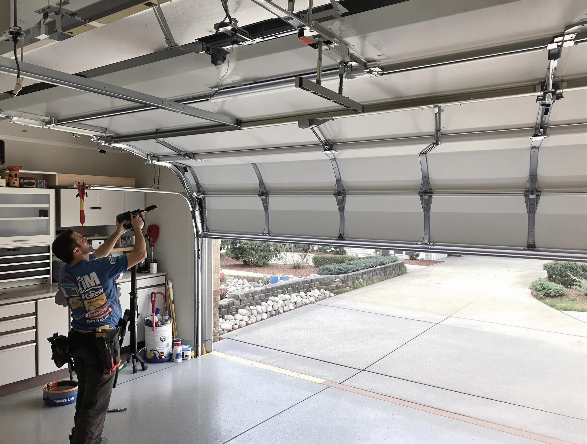 Garage door track repair service by El Cerro Garage Door Repair in El Cerro