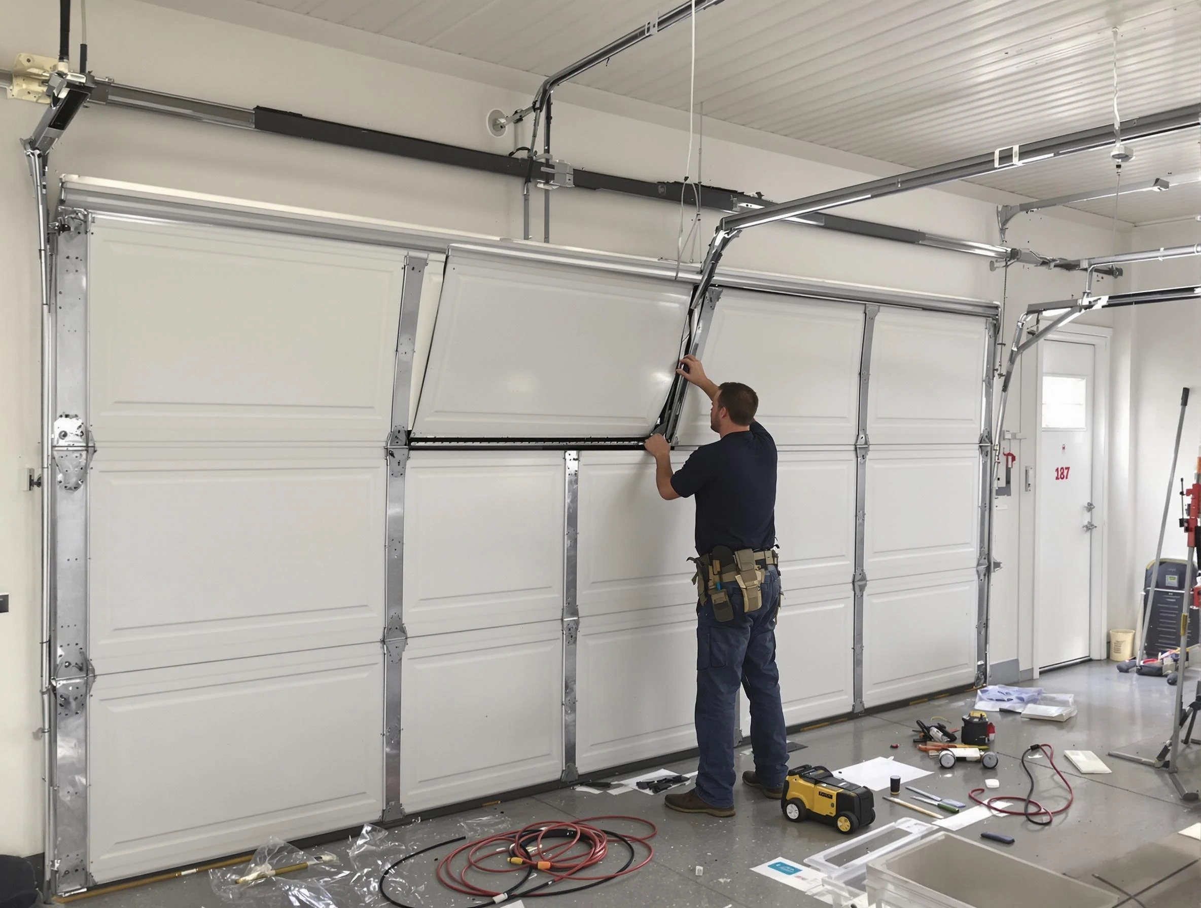 Garage Door Section Replacement in El Cerro