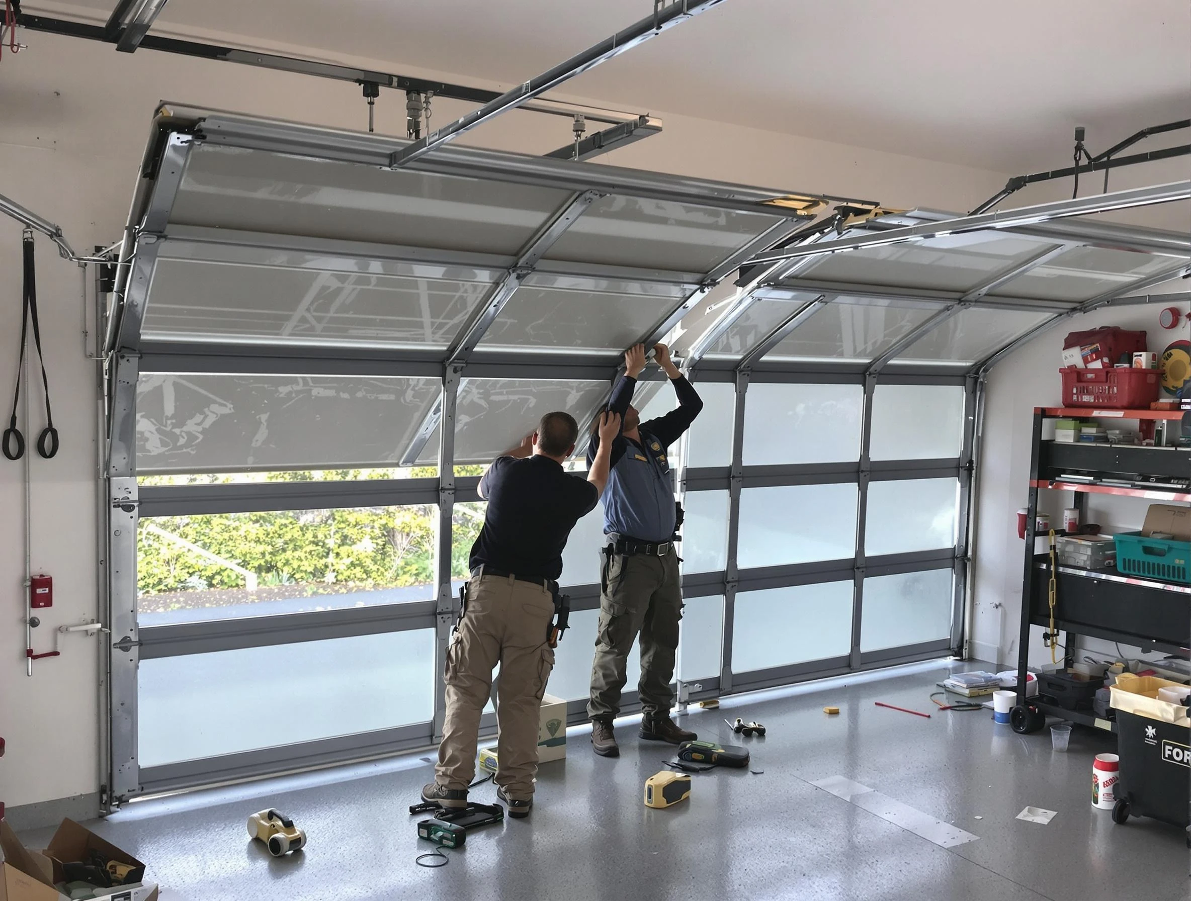 El Cerro Garage Door Repair expert performing precise panel replacement on El Cerro garage door