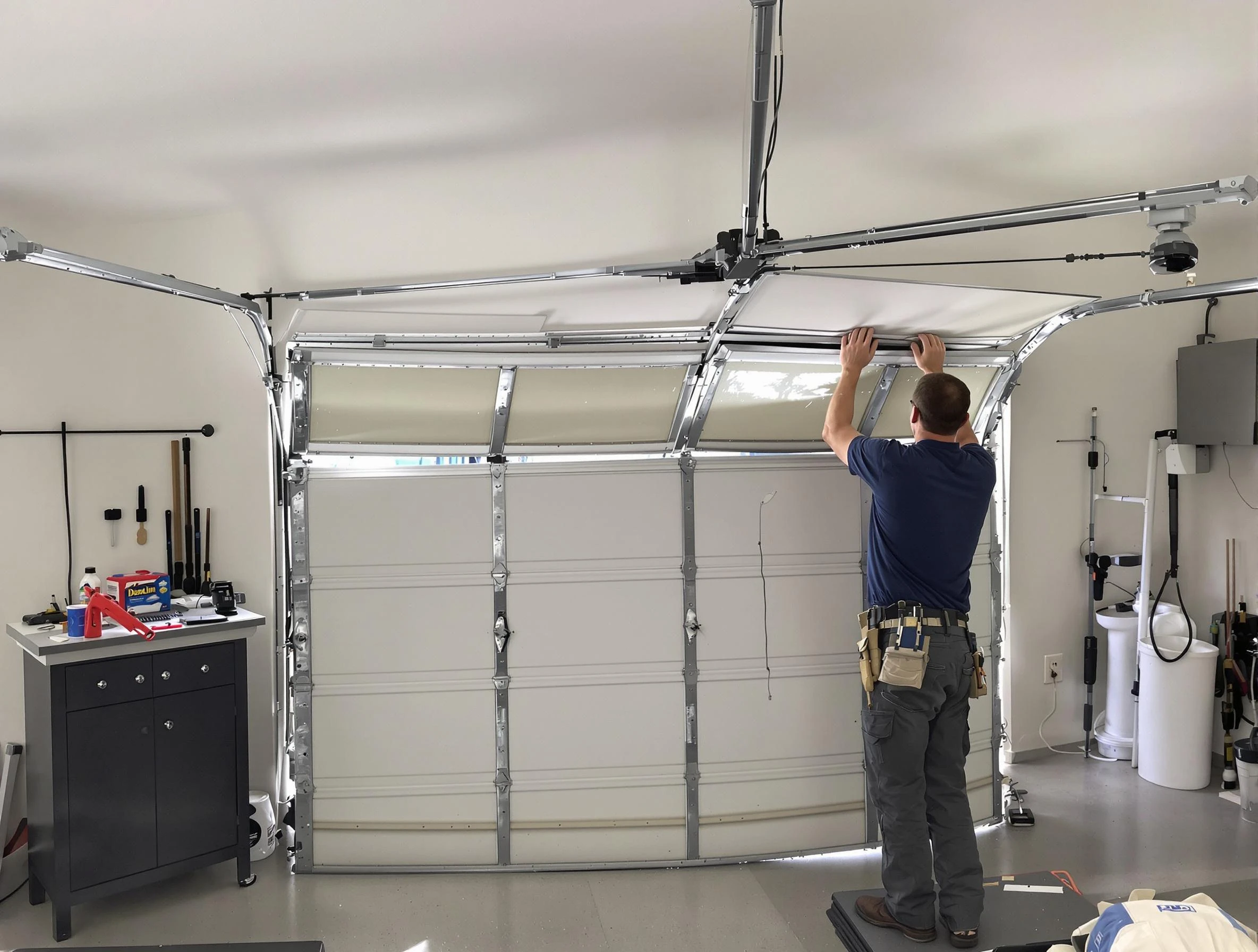 El Cerro Garage Door Repair specialist performing precise section replacement on El Cerro garage door