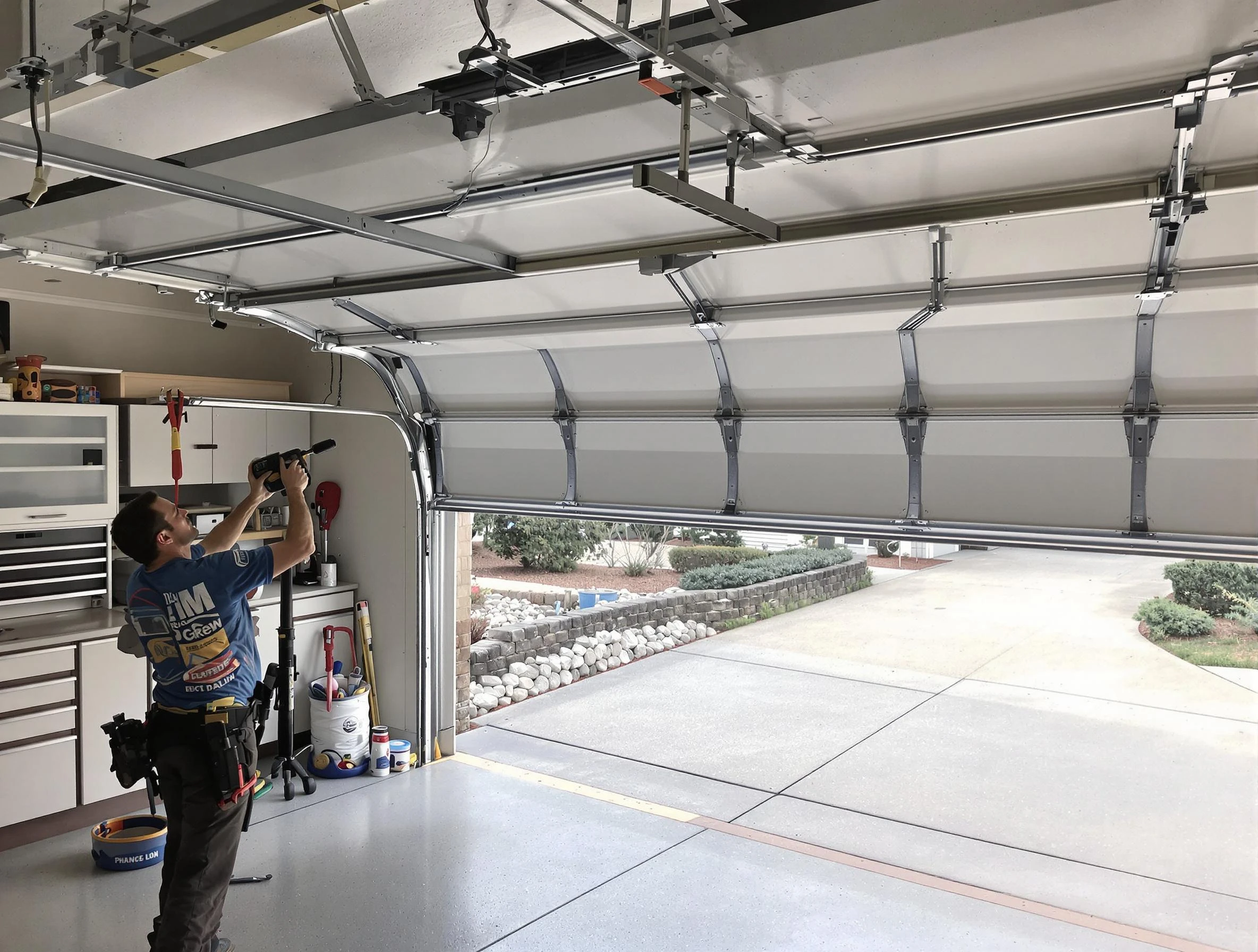 Garage door track repair service by El Cerro Garage Door Repair in El Cerro